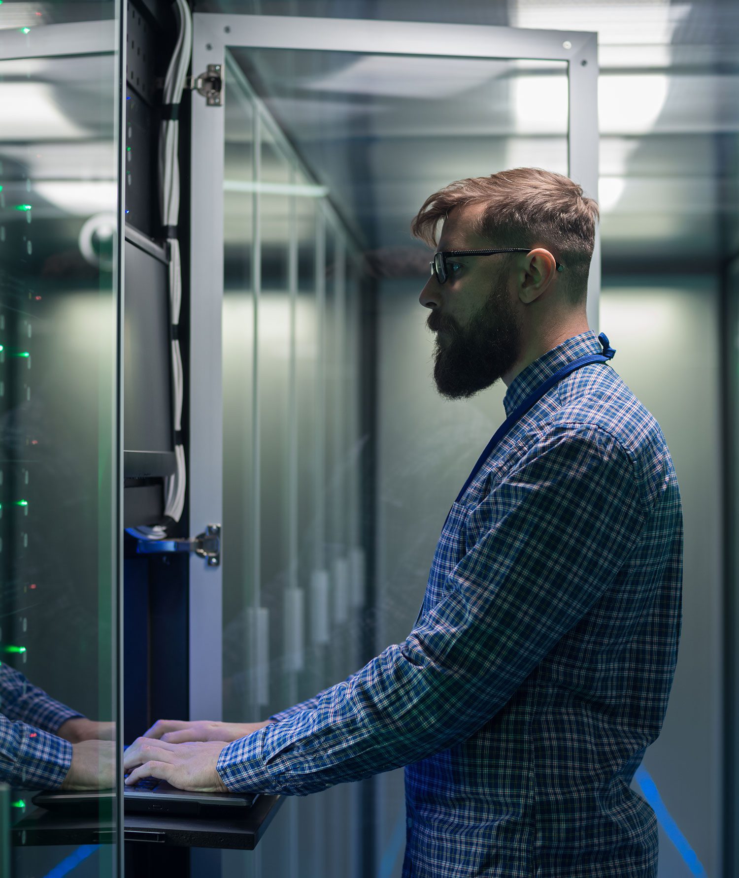 Man working at a computer